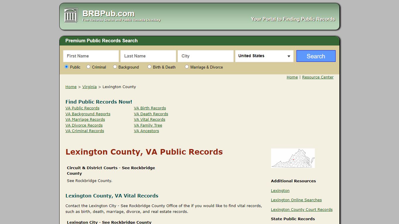 Lexington County Public Records | Search Virginia ...