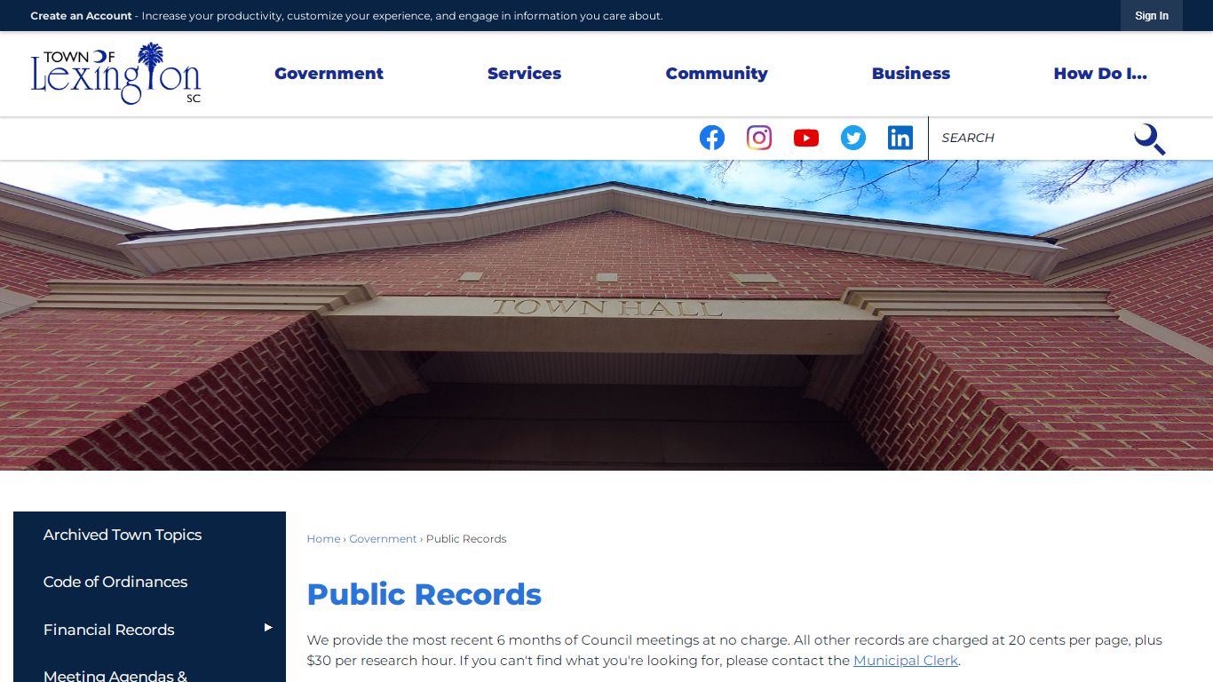 Public Records | Lexington, SC